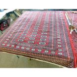 RED GROUND MIDDLE EASTERN CARPET 130 X 185 CM