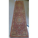 RED & GOLD MIDDLE EASTERN RUNNER 272 X 69 CMS