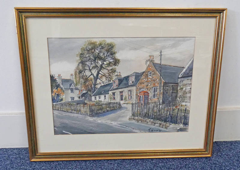 P HEINZEL KINCARDINE O'NEIL SIGNED FRAMED WATERCOLOUR 31 X 44 CM