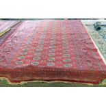 RED GROUND MIDDLE EASTERN CARPET 153 X 250 CM