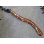 NALIWA DIDGERIDOO WITH PAINTED FISH DECORATION,