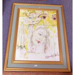 PARISFAL FINCH STABAT MATER FRAMED OIL PAINTING 90 X 68 CMS