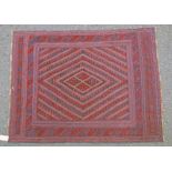 A NOMADIC AFGHAN TRIBAL WOOL RUG 191 X 147CM