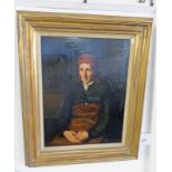 GEORGE PAUL CHALMERS THE WIDOW SIGNED GILT FRAMED OIL PAINTING 51 X 38.