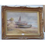 JOHN BLAIR SOUTH ESK ESTUARY SIGNED GILT FRAMED WATERCOLOUR 35.5 X 52.