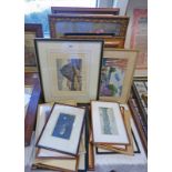 LARGE SELECTION OF FRAMED PICTURES TO INCLUDE DANIELL PRINT & STREET SCENES BY LEONARD F THOMSON