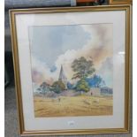 D M CHAPMAN RESTENNETH PRIORY SIGNED FRAMED WATERCOLOUR 53 X 45 CM