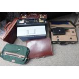 SELECTION OF LEATHER BRIEFCASES, SATCHELS,