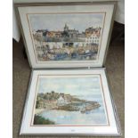 PAIR OF FRAMED IAN LEONARD LIMITED EDITION PRINTS BOTH SIGNED IN PENCIL TO INCLUDE 'PITTENWEEM'