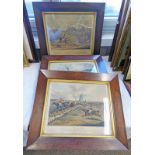 4 FRAMED ENGRAVINGS OF HUNTING SCENES BY HENRY ALKEN & R G REEVE Condition Report: