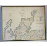 FRAMED MAP OF THE NORTH PART OF SCOTLAND FROM THE AUTHORITIES BY J CARY 41.