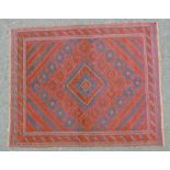 AFGHAN NOMADIC TRIBAL WOOL RUG WITH DIAMOND DESIGN 176 X 146CM