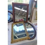 3 RECTANGULAR & OVAL MIRRORS,