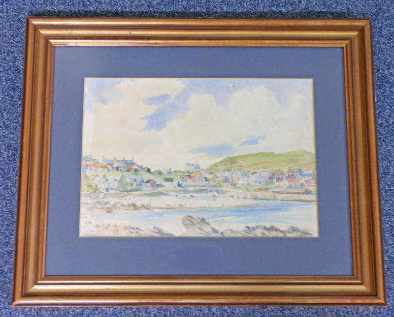 T TRAIN COLLIESTON SIGNED GILT FRAMED WATERCOLOUR 24 X 35 CM