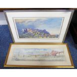 2 FRAMED PRINTS TO INCLUDE 'SUMMER SHOWERS PASSING' BY JOHN STOA,