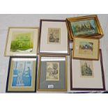 FRAMED OIL PAINTING BUAEAMY DES ENFANTS BY GORDON LAIRD, FRAMED ENGRAVINGS,