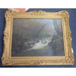 JOHN P DOWNIE IN EARLY SPRING SIGNED GILT FRAMED OIL PAINTING 51 X 66CM