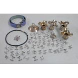 LARGE SELECTION OF SILVER PLATED CUFFLINKS - AS NEW,