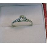 DIAMOND SOLITAIRE RING OF APPROX 0.