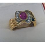 RUBY & DIAMOND RING,