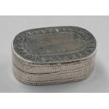 19TH CENTURY SILVER VINAIGRETTE WITH ENGRAVED DECORATION BIRMINGHAM CIRCA 1810