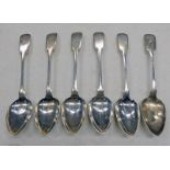 SET OF 6 SILVER DESSERT SPOONS BY GEORGE BOOTH G.B.