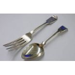 VICTORIAN IRISH SILVER TABLE FORK,