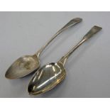 LOT WITHDRAWN - 2 SILVER SALT SPOONS LONDON 1812 & LONDON 1795,