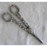 PAIR OF STERLING SILVER GRAPE SCISSORS MARKED STERLING