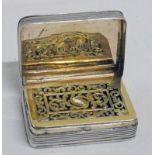 SILVER VINAIGRETTE BY THOMAS BARTLETT WITH REEDED SIDES,