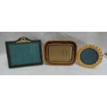 CHRISTIAN DIOR CIRCULAR GILT ROSES PATTERN PHOTO FRAME IN BOX & 2 OTHERS