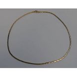 18CT GOLD FLAT LINK CHAIN, THE CLAPS MARKED 750 IN A CAIRNCROSS BOX - 17.