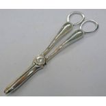 PAIR OF SILVER GRAPE SCISSORS ,