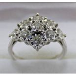 9 CARAT GOLD DIAMOND SET CLUSTER RING