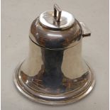 SILVER BELL SHAPED INKWELL BIRMINGHAM 1914