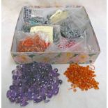 LARGE SELECTION OF POLISHED & FACETED GEMSTONES INCLUDING AMETHYSTS, CORNELIANS,