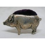 SILVER PIG PIN CUSHION