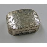 GEORGE III SILVER VINAIGRETTE WITH PIERCED GRILLE WITH ENGRAVED DECORATION BY ROBERT MITCHELL & CO