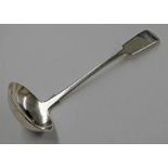 19TH CENTURY SCOTTISH PROVINCIAL SILVER FIDDLE PATTERN TODDY LADLE BY EMSLIE & MOLLISON ABERDEEN