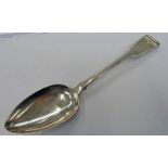 GEORGIAN SILVER FIDDLE PATTERN SERVING SPOON,