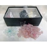 LARGE SELECTION OF POLISHED & FACETED GEMSTONE INCLUDING ROSE QUARTZ, ONYX,