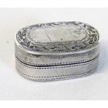 SILVER VINAIGRETTE WITH ENGRAVED DECORATION, GILDED INTERIOR & PIERCED GRILL,