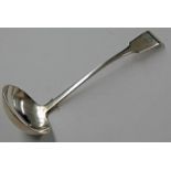 19TH CENTURY SCOTTISH PROVINCIAL SILVER FIDDLE PATTERN TODDY LADLE BY WILLIAM WHITECROSS ABERDEEN