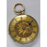 18CT GOLD FOB WATCH,