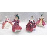 FOUR ROYAL DOULTON FIGURES: HN 2229 - SOUTHERN BELLE, HN 3311 - FRAGRANCE,