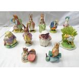 SELECTION OF BEATRIX POTTER RELATED PORCELAIN FIGURES FROM BESWICK, ROYAL ALBERT,