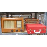 EVER READY MAHOGANY CASED RADIO,