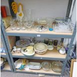 SELECTION OF VARIOUS GLASSWARE CERAMICS,