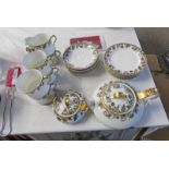 HAVILAND & CO LIMOGES PORCELAIN TEASET RETAILED BY C JENNER & CO EDINBURGH