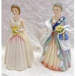 2 LIMITED EDITION ROYAL DOULTON FIGURES: HN3189 - QUEEN ELIZABETH THE QUEEN MOTHER & HN3440 - HER